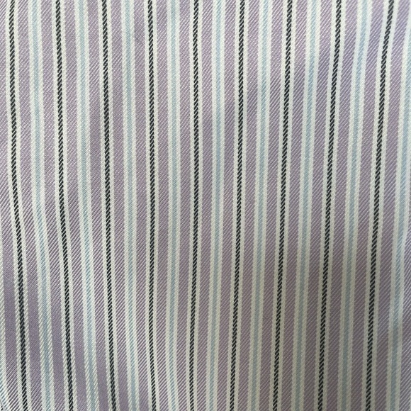 Brooks Brothers Large Long Sleeves Button Down Shirt Purple Stripes‎ Blue Black - Picture 3 of 3